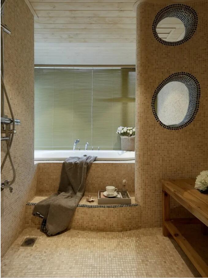 混搭地中海風(fēng)裝修的新房，一個(gè)花園式玄關(guān)，就美得讓人移不開(kāi)眼