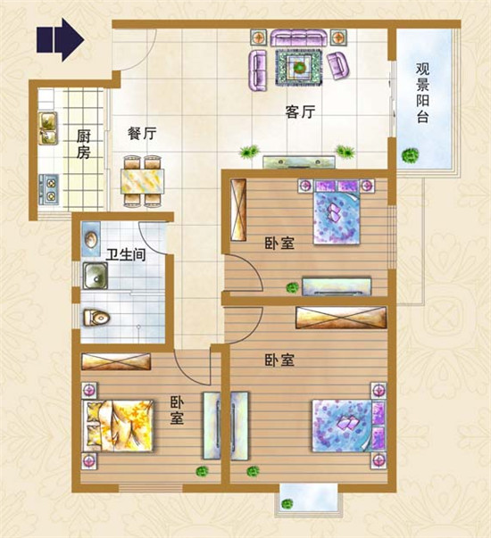 華融國(guó)際水岸C戶型