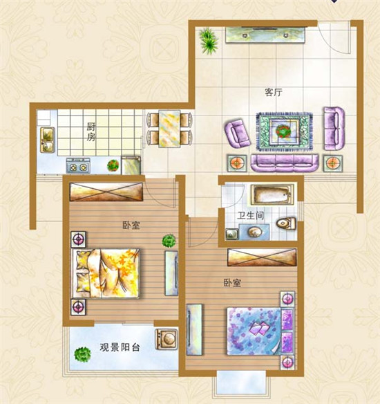 華融國(guó)際水岸D戶型