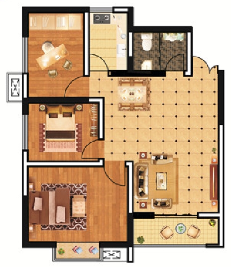浙商·城市之星3室2廳1衛(wèi)90.83㎡