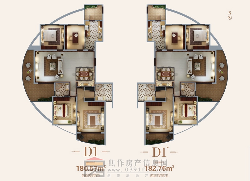 遠(yuǎn)大·未來城四室兩廳兩衛(wèi)