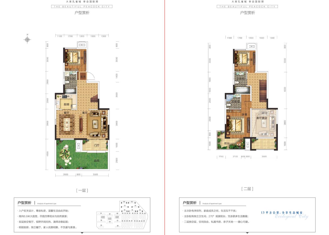 孔雀城戶型：3室（B）
