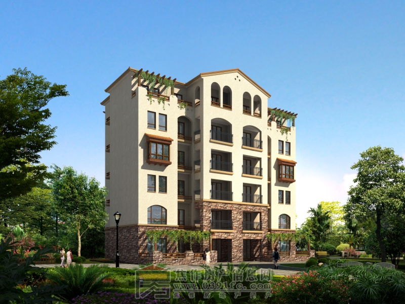 點式多層南立面透視圖