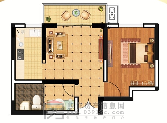 1室1廳1衛(wèi)52.76㎡