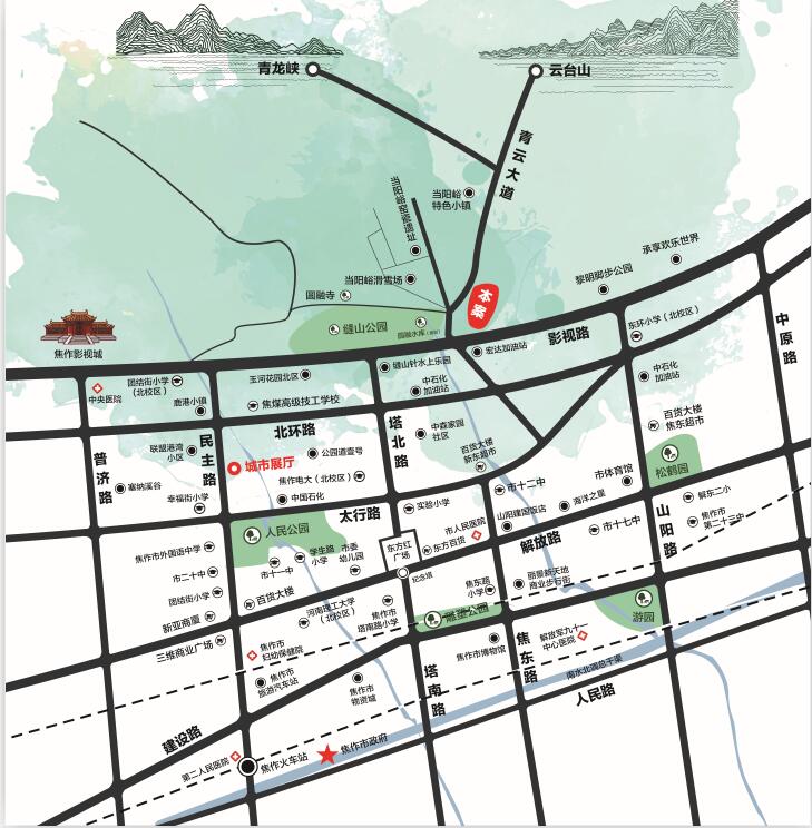 榮安竹徑云山交通圖