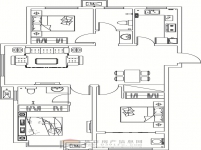 金德利公館4#西戶(hù)三室兩廳兩衛(wèi)126.64㎡