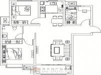 金德利公館5#西戶(hù)三室兩廳一衛(wèi)110.83㎡