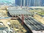 南水北調(diào)焦東路跨渠橋梁已具雛形