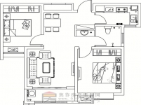 金德利公館5#中戶(hù)兩室兩廳一衛(wèi)82.43㎡