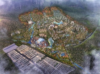 仙那度云臺(tái)山水奇境小鎮(zhèn)鳥(niǎo)瞰圖