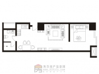 理達文華廣場一室一廳一衛(wèi)一廚約65.16㎡