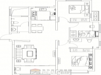 金德利公館6#西戶(hù)三室兩廳兩衛(wèi)127.89㎡
