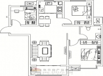金德利公館4#東戶(hù)三室兩廳一衛(wèi)111.04㎡