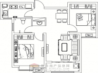 金德利公館4#中戶(hù)兩室兩廳一衛(wèi)82.4㎡