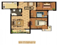 征云·悅景F戶型三室兩廳一衛(wèi)約102㎡