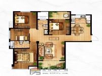 悅東城H1悅璽四室兩廳兩衛(wèi)136.42㎡戶型圖