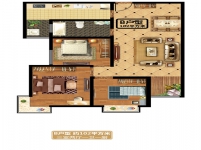 征云·悅景B戶型三室兩廳一衛(wèi)約102㎡