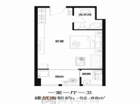 遠大·未來城一室一廳一衛(wèi) 建面約52.68㎡