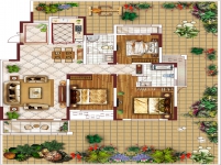 東方今典·境界A戶型  三室兩廳兩衛(wèi) 約140㎡