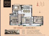  中梁陽(yáng)光城·壹號(hào)院 三室二廳二衛(wèi)120平方