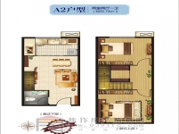 大中?！鵀I城 兩室兩廳一衛(wèi) 約41.73㎡