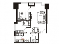 理達文華廣場兩室兩廳兩衛(wèi)一廚約86.7㎡