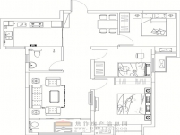 金德利公館6#西戶(hù)三室兩廳一衛(wèi)108.57㎡