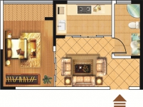 四季花城一室一廳一衛(wèi)33.72