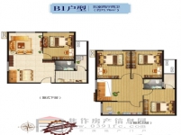 大中?！鵀I城 五室兩廳兩衛(wèi) 約71.76㎡