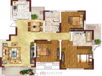 東方今典·境界B戶型  三室兩廳兩衛(wèi) 約120㎡