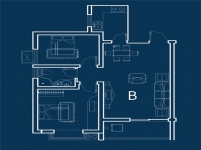 億家運河上郡二房二廳一衛(wèi)1#B戶型